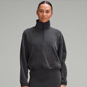 Lululemon Brushed Softstreme Half Zip BLACK Size 4